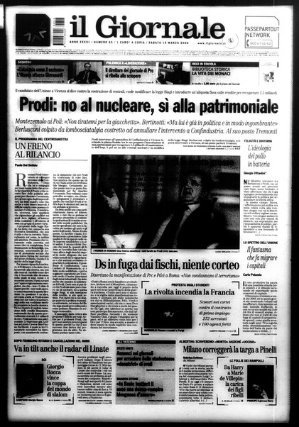 Il giornale : quotidiano del mattino